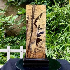 17.3LB Natural Chinese Dendritic Limestone Picture Stone Guohua column picture