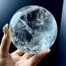 106mm Natural clear crystal stone Quartz Sphere Crystal Energy Ball Reiki Decor picture