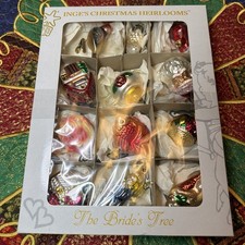 Inge-Glas Heirlooms 12 Glass Ornaments The Bride's Tree complete set in box  picture