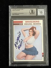 Abigaiil Morris Signed Custom Trading Card BAS Beckett COA Autograph Grade 10 picture