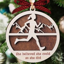 Cross Country Gifts, 2 Layer Ornament 2025 for Runner 1  picture
