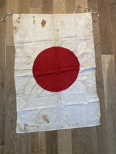 WWII Japanese Flag Original Cotton Rising Sun Vintage Militaria picture