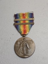 Original WW1 US Army Victory Medal With Two Bars picture