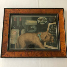 Poster Store Display Peerless Fine Cut Chewing Tobacco Framed Dog Vintage picture