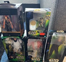Hasbro Star Wars Power of the Force Lot of 5 Leia Han Luke Jar Jar Figures picture