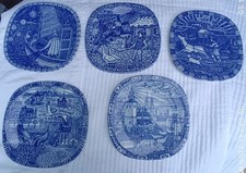 Lot 5 Vtg Rorstrand Julen Christmas Plates 1969 1970 1971 1979 1981 Sweden Nylun picture