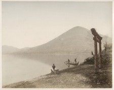 c.1880's PHOTO - JAPAN CHIUSENJI LAKE AND NANTAI SAN MT NIKKO picture