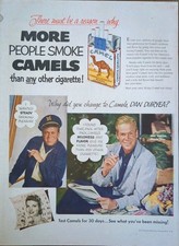 1953 Camel Cigarette Print Ad, Dan Duryea Hollywood Movie Star Actor picture