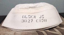 Vintage 1983 US Navy Dixie Cup Sailor Hat Size 7¼ Stenciled Military picture