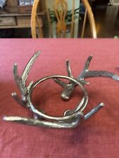 SPI Home Aluminum Entwined Deer Antlers Holder Western Decorative 9” X5” picture