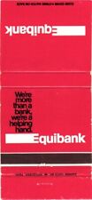Equibank, We're More Than A Bank, Member FDIC Vintage Matchbook Cover picture