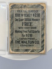 Antique 1890s The Walton Co Whiskey Advertising Playing Cards Covington KY Rare picture