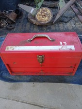 VINTAGE MOPAR ROAD RUNNER 2 DRAWER TOOL BOX, USED  picture