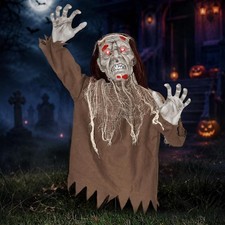 Halloween Creepy Animatronic Zombie Groundbreaker Outdoor Decor with Light up picture