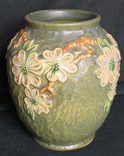 Vintage Roseville Pottery Dogwood Vase Beautiful 7.25
