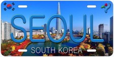  Seoul South Korea Aluminum Novelty Car License Plate picture