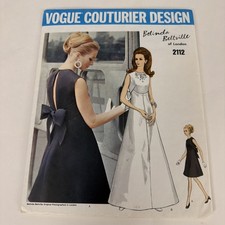 Vintage 1960s Vogue Couturier Design 2112 Belinda Bellville Dress Size 10 UNCUT picture