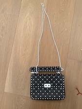 Valentino Garavani Rockstud Spike Quilted Leather Shoulder Bag Black White picture