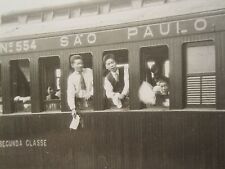 ANTIQUE 1920s CHINESE IMMIGRANTS SAO PAULO BRAZIL RAILWAY RR SECOND CLASS PHOTO picture