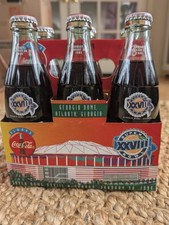 VTG 1994 Coca Cola Georgia Dome Atlanta Super Bowl date stamped bottles 6PK Full picture