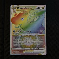 Pokémon TCG Dragonite VSTAR Rainbow Secret Rare Card 081/078 Pokémon Go picture