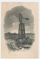Old Fashioned Windmill 1880's Trade Card picture