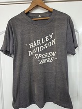 Vintage 1970s-80s Harley-Davidson White  Eagle Repair Shop Single Stitch T-shirt picture