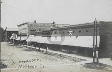Montour IA Iowa 1908 Dirt Main St Stores RPPC Photo Postcard COPY picture