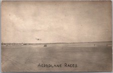 1919 SAINT-NAZAIRE France WWI Photo RPPC Postcard AEROPLANE RACES Panorama View picture