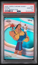 🔥2025 TOPPS CHROME DISNEY KRONK TEAL REFRACTOR /299 PSA 10 GEM MINT POP 2 SSP picture