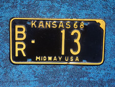 1968 KANSAS License Plate Low # 13 picture