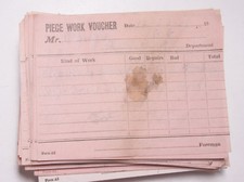 December 1931 Lamson Goodnow Piece Work Voucher Maunfacturing Pay Ephemera E39A picture