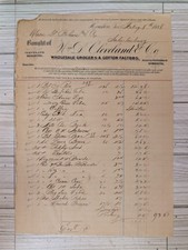 1888 Wm D Cleveland & Co Houston Wholesale Grocers Cotton Factors Invoice Salmon picture