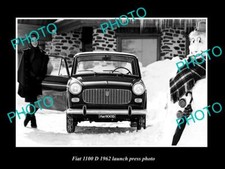 OLD LARGE HISTORIC PHOTO OF 1962 FIAT 1100 D LAUNCH PRESS PHOTO picture