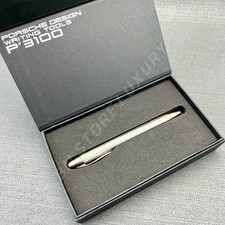 Porsche Design P'3100 TecFlex Ballpoint Pen Silver Braided Weave w/ Box picture
