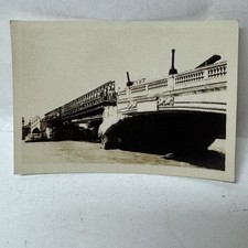 Vintage Old 1930 40 50s Photo Jones Bridge Philippines Manila B/W Sepia Metallic picture