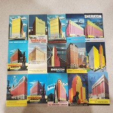 Vintage Sheraton Hotels Postcard Lot 15pc Detroit Chicago Cincinnati Retro OEM picture
