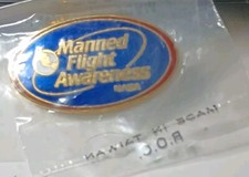 New Vintage NASA Collector Pin Space Flight Awareness Original Plastic Baggie picture