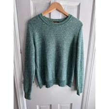 Akris 100 Years Linen Sequin Shimmer Knit Sweater Seafoam Green US 16 L/M $1780 picture