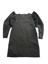 H&M Lanvin Sz 4 black structured taffeta dress picture