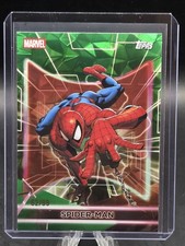 2026 Topps Neon Marvel Spider-Man Green Diamante /99 π·πΈπ₯ SSP #4 Retail Only picture