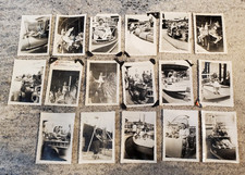 Lot 17 Vintage 1951 Coney Island B&W Snapshot Photos Amusement Park Rides NYC picture