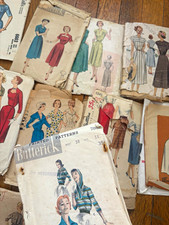 Lot of 18  Vintage 1940s/50s 60s Sewing Patterns Hoodie Dresses as is  picture
