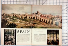 Vintage LIFE Magazine Spain Travel Feature Avila Alhambra Seville Kessel Photos picture