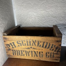 PH. Schneider Brewing Co Trinidad Co Wood Crate Antique Breweriana 17” T X 11” W picture