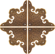 Antique Brass Decorative Box Corner Protector, 4Pcs Wooden Jewelry Gift Box picture