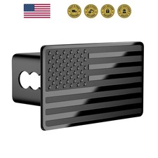 Trailer Hitch Cover for 2 Inch Receivers, Heavy Metal American Flag Hitch Cov... picture