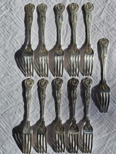 Lot Vintage WWII US Navy USN Officers Mess Dinner Forks Kings Silverplate picture