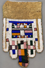 Vintage South African Ndebele Jocolo Beaded Goat Hide Ceremonial Wedding Apron picture