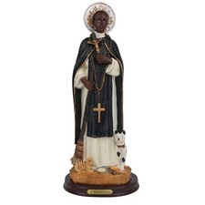 San Martin De Porres 13” Saint Martin De Porres Resin Statue picture